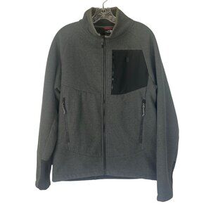 The North Face Fleece Jacket Mens Medium Gray Front Zip